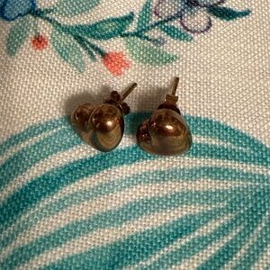 Rose Gold Vermeil Heart Stud Earrings